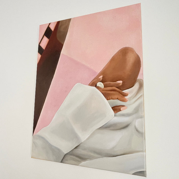 “Grace,” a modern abstract oil painting on canvas by Aziza Art
