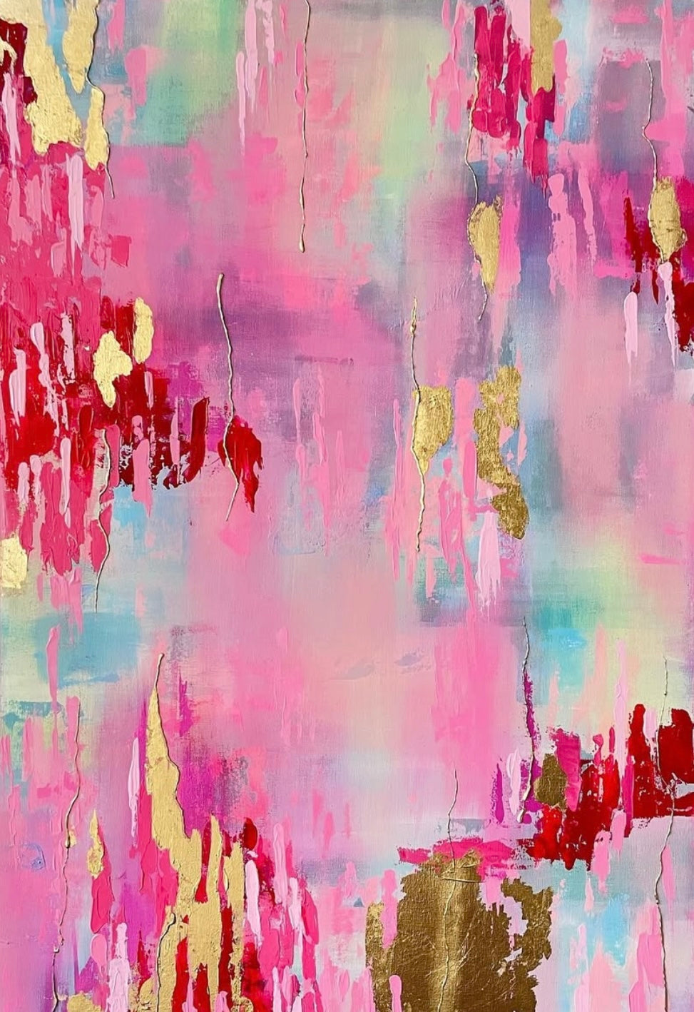 Gilded Rhythm– Original Textured Acrylic Painting on Canvas | Modern Abstract by Aziza Art