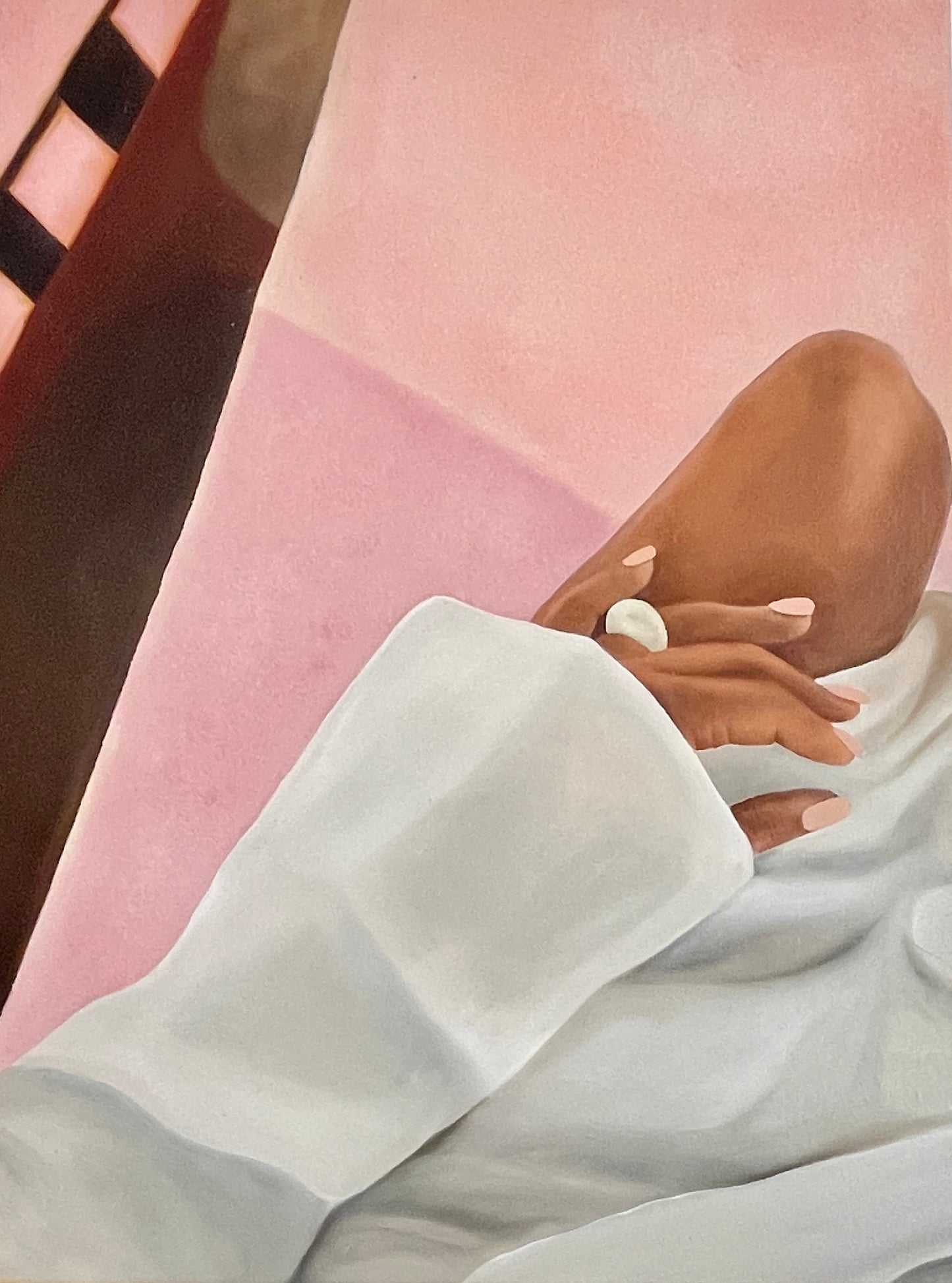 Contemporary abstract canvas artwork “Grace” in oil by artist Aziza Art
