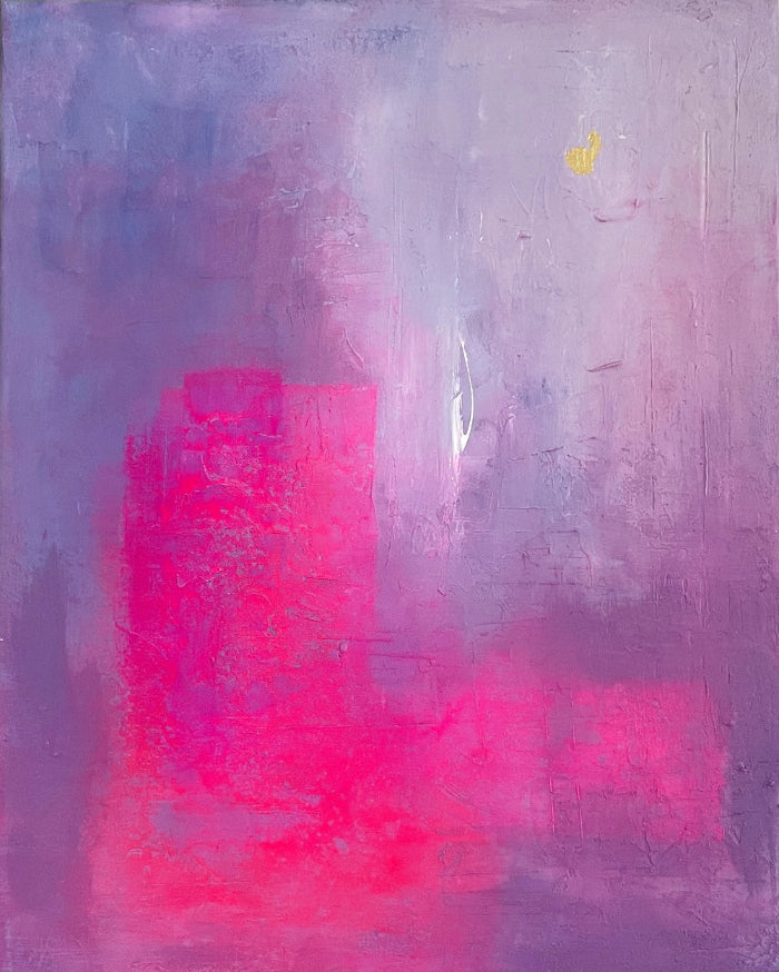 “The Gentle Hour,” a modern textured acrylic painting on canvas by Aziza Art