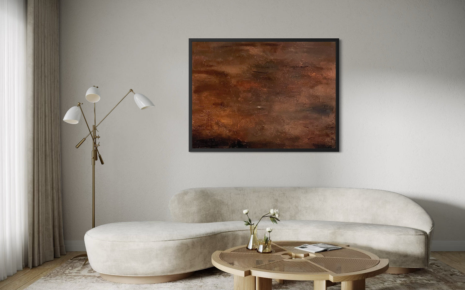 Side view of After the Fire showing its dimensional surface and matte finish.