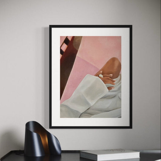 Original abstract oil painting “Grace” on canvas by Aziza Art, modern artwork