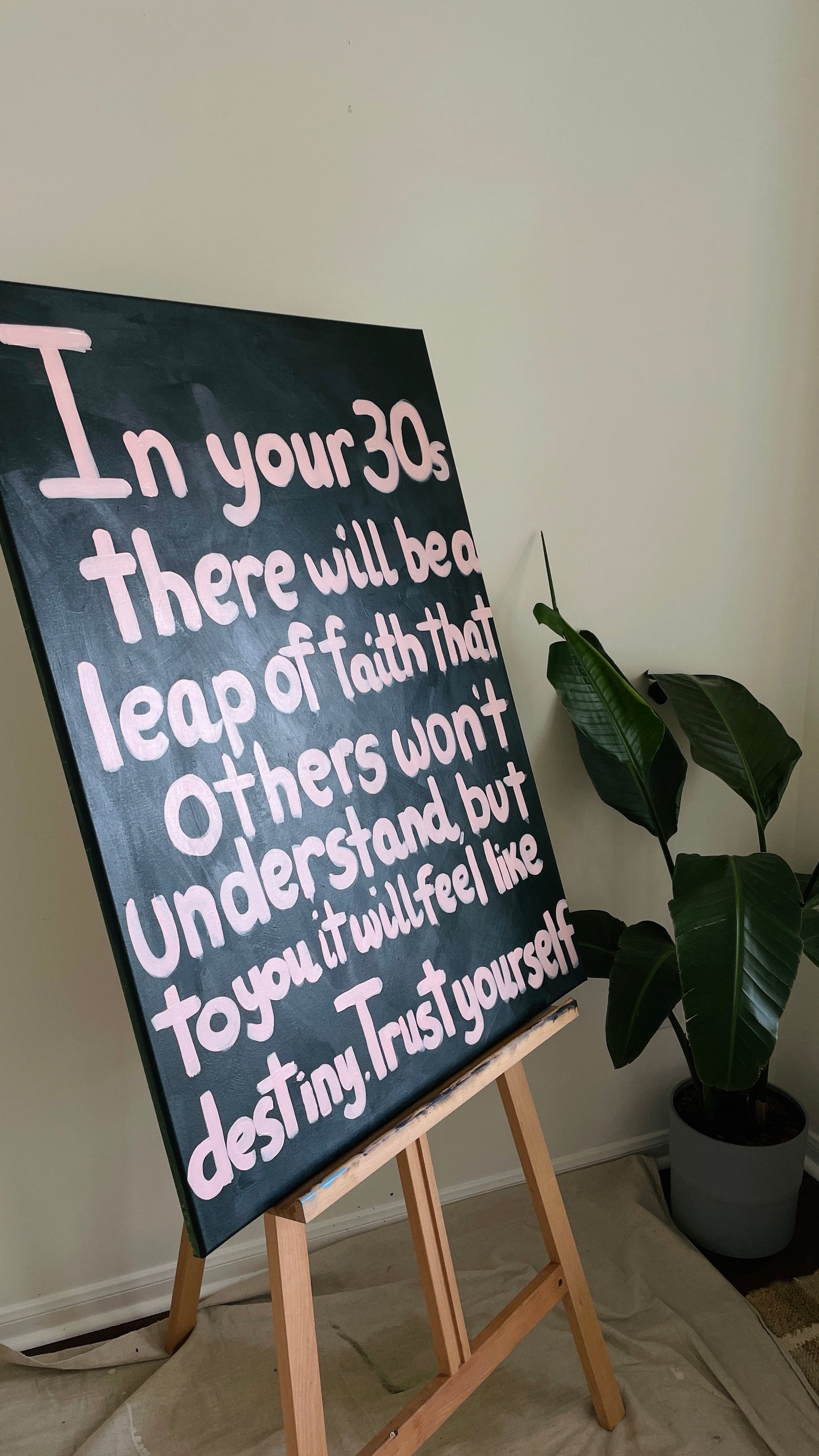 Aziza Art original acrylic artwork from the In Your 30s series.