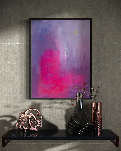 Original textured acrylic painting on canvas titled “The Gentle Hour” by Aziza Art