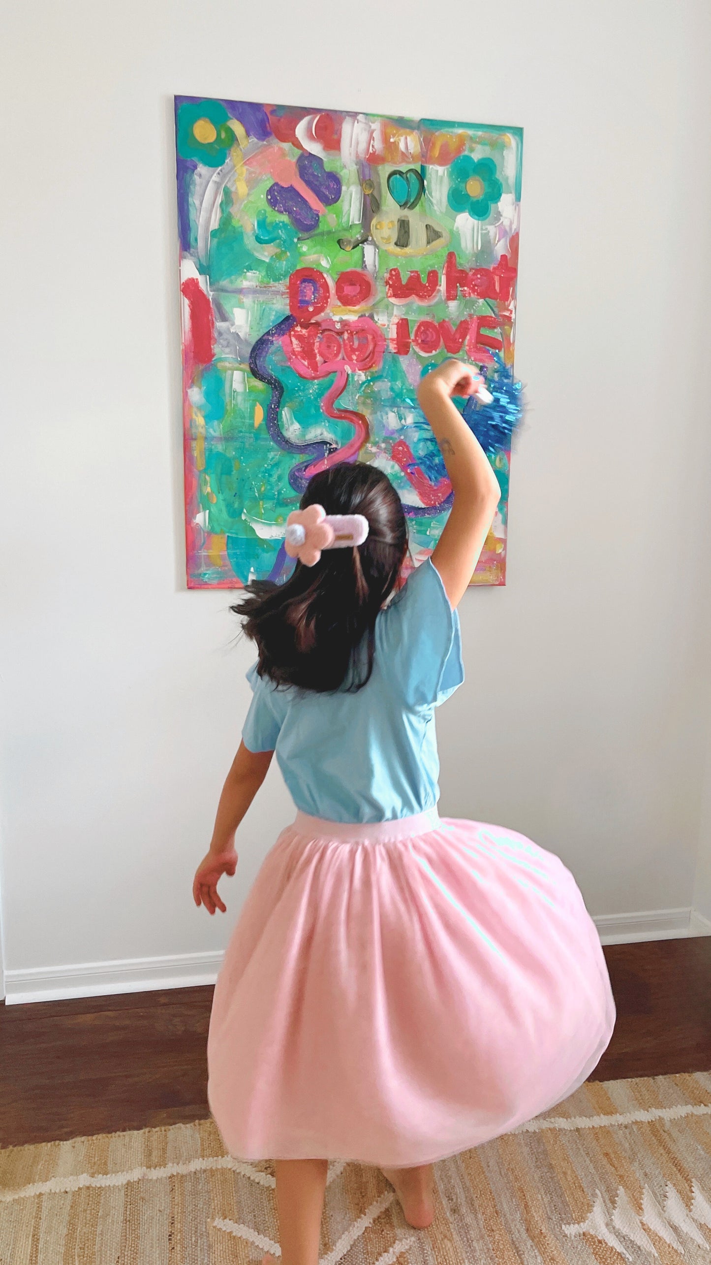 Do What You Love – Colorful Abstract Painting by Young Artist | Aziza Art